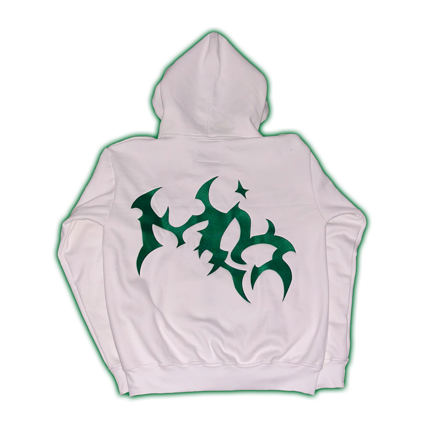 Monogram Zip Hoodie White